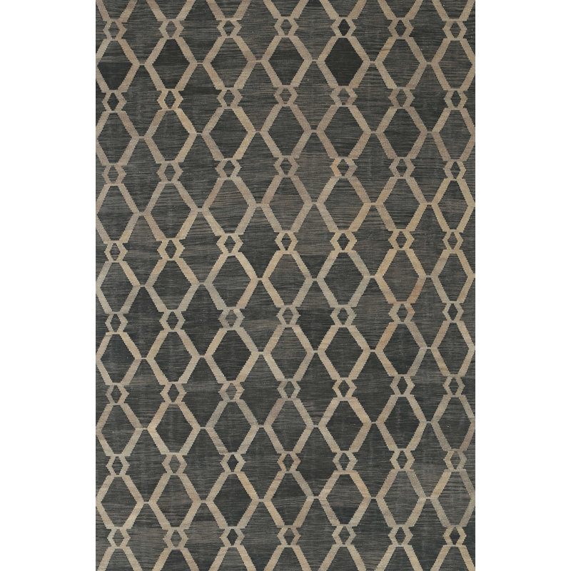 Tapis contemporain gris, Rectangle 8 pi x 12 pi