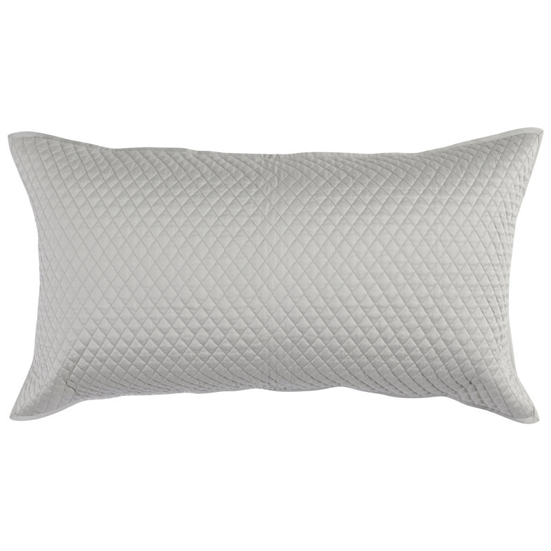 Winthrop Sateen Pillow Sham, King, Silver Gray