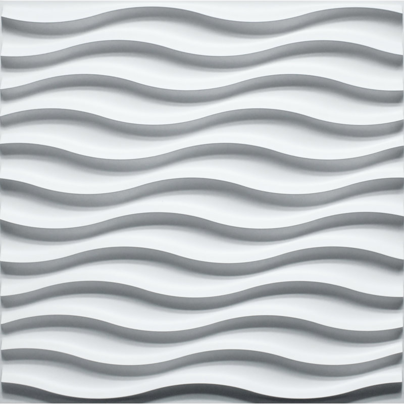 Panneau mural 3D blanc 19,7 po x 19,7 po Falkirk Ross (paquet de 5)