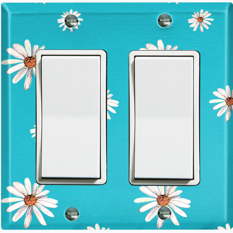 Plaque murale berçante 2 bandes Teal Dandelions
