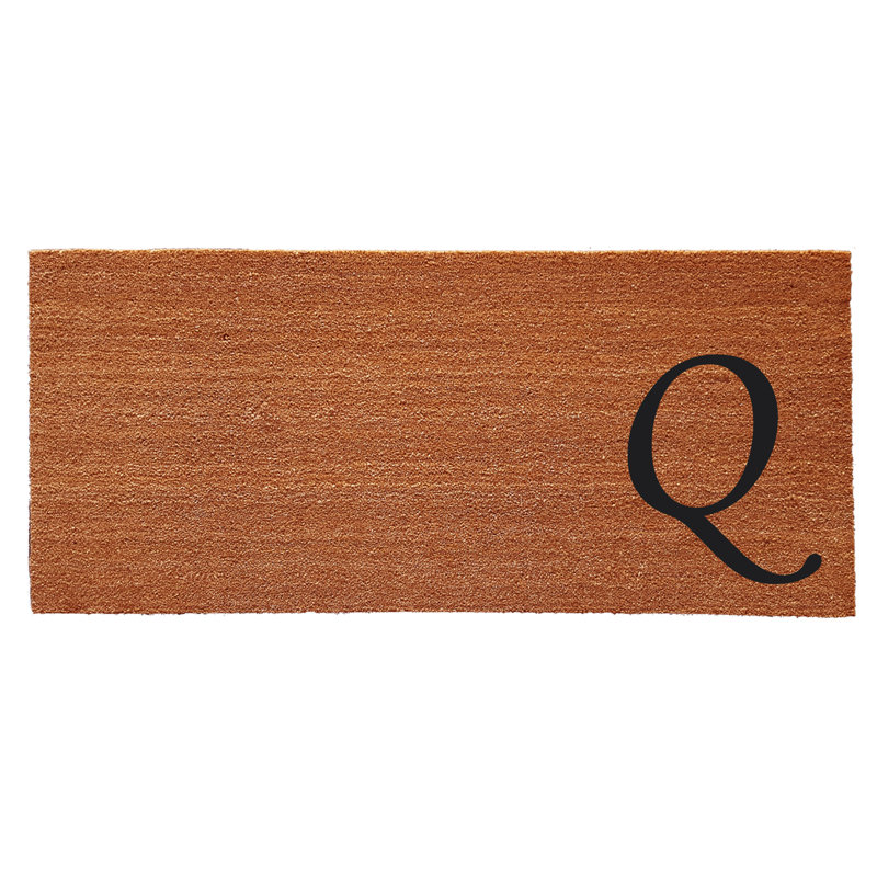 Zebrowski Non-Slip Doormat, Q, Rectangle 2' x 4'