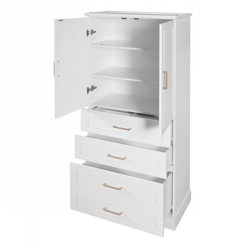 72.2'' Tall Freestanding Bathroom Cabinet With 3 Drawers, Adjustable Shelf, Soft-Close Doors, And Modern Elegant Design.