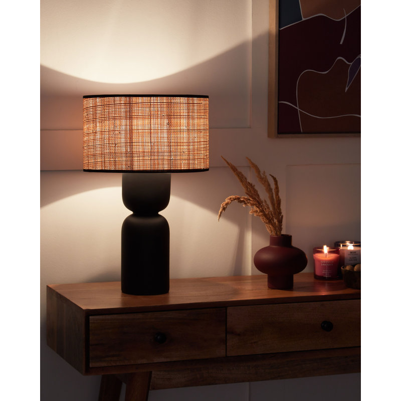 Siran Ceramic Table Lamp, Black