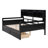 Daybed, Wood Slat Support, With Bedside Shelves And Two Drawers, Espresso-2144919539