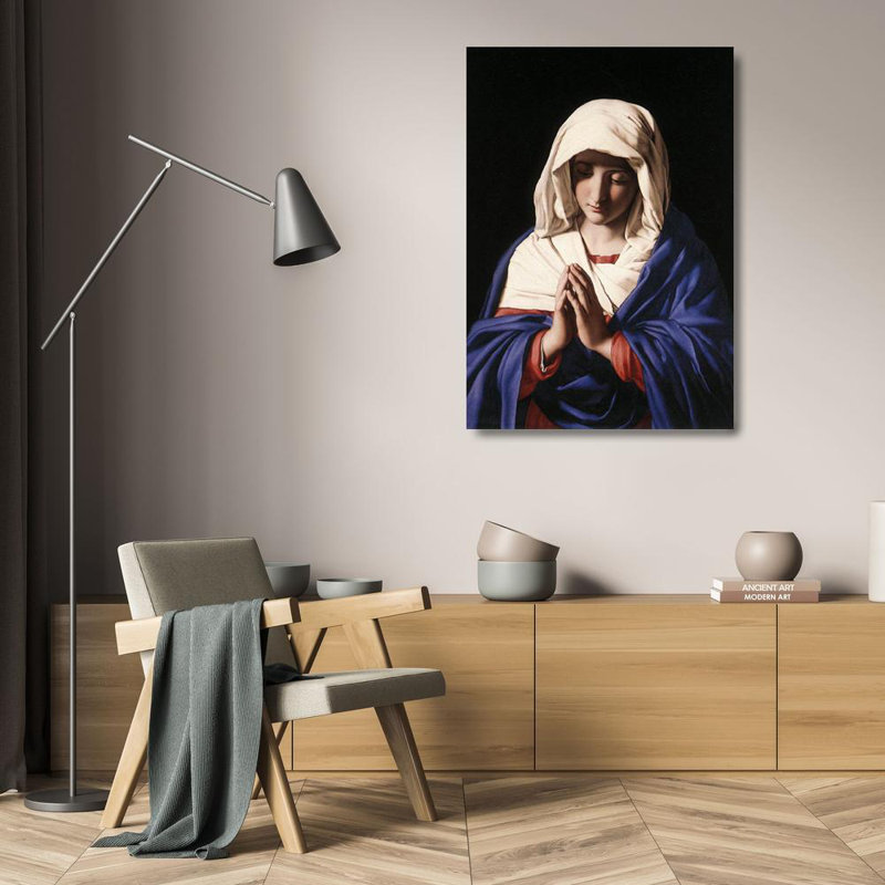 La Vierge en prière, H 24 po x l 17 po