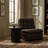 Octavia Round Mango Wood Pedestal Side Table with Ribbed Base, Black-1847342483