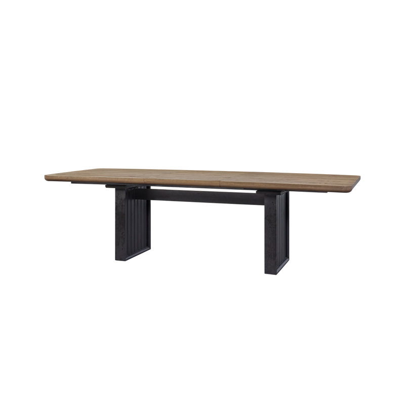 Table à double piédestal au fini latté