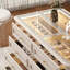 Vitrine à bijoux 47,24 po beige avec compartiments de rangement de style tiroir