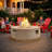 38.19 Inch Round Outdoor Fire Pit Table - Modern Vertical Stripe Design, 50,000 BTU Propane Heater, Durable MGO & Steel Construction w/ Lava Rocks & Cover-359962288