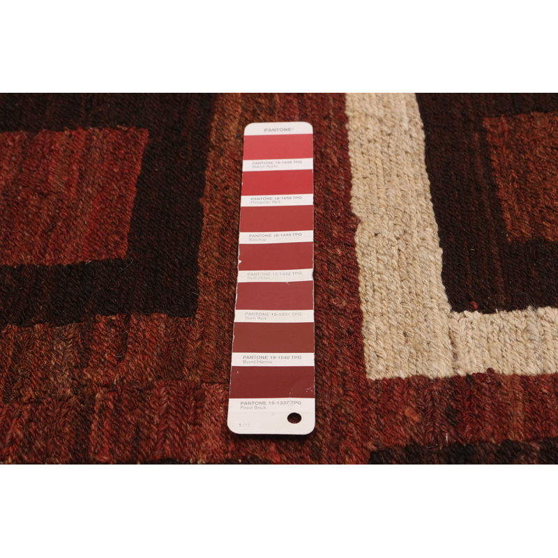 Tapisserie naturelle rouge kilim 7 pi 10 po x 10 pi 0 po