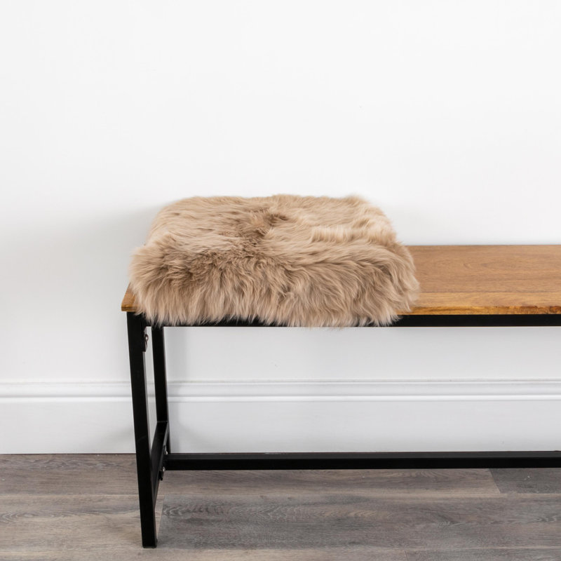 Sheepskin Chair Pad Cushion, Light Brown