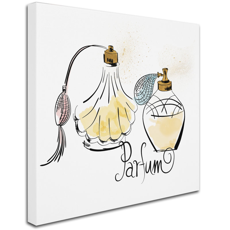 « parfums bouteilles », reproduction d’impression sur toile tendue, H 14 po x l 14 po x P 2 po