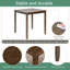 Ensemble de table de salle à manger moderne en bois pour 4 personnes, compact et peu encombrant