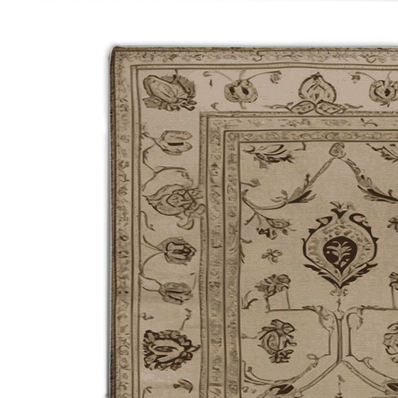 French Gray Indoor and Outdoor Area Rug, Rectangle 4' x 6'