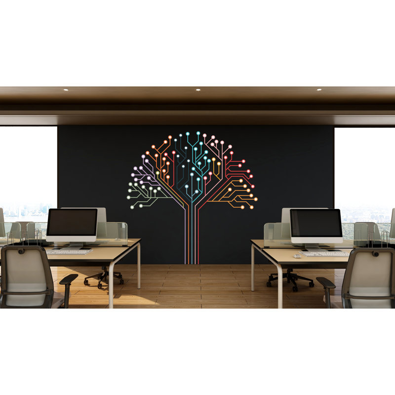 Autocollant de circuit imprimé, technologie vinyle, art mural, H 20 po x l 20 po
