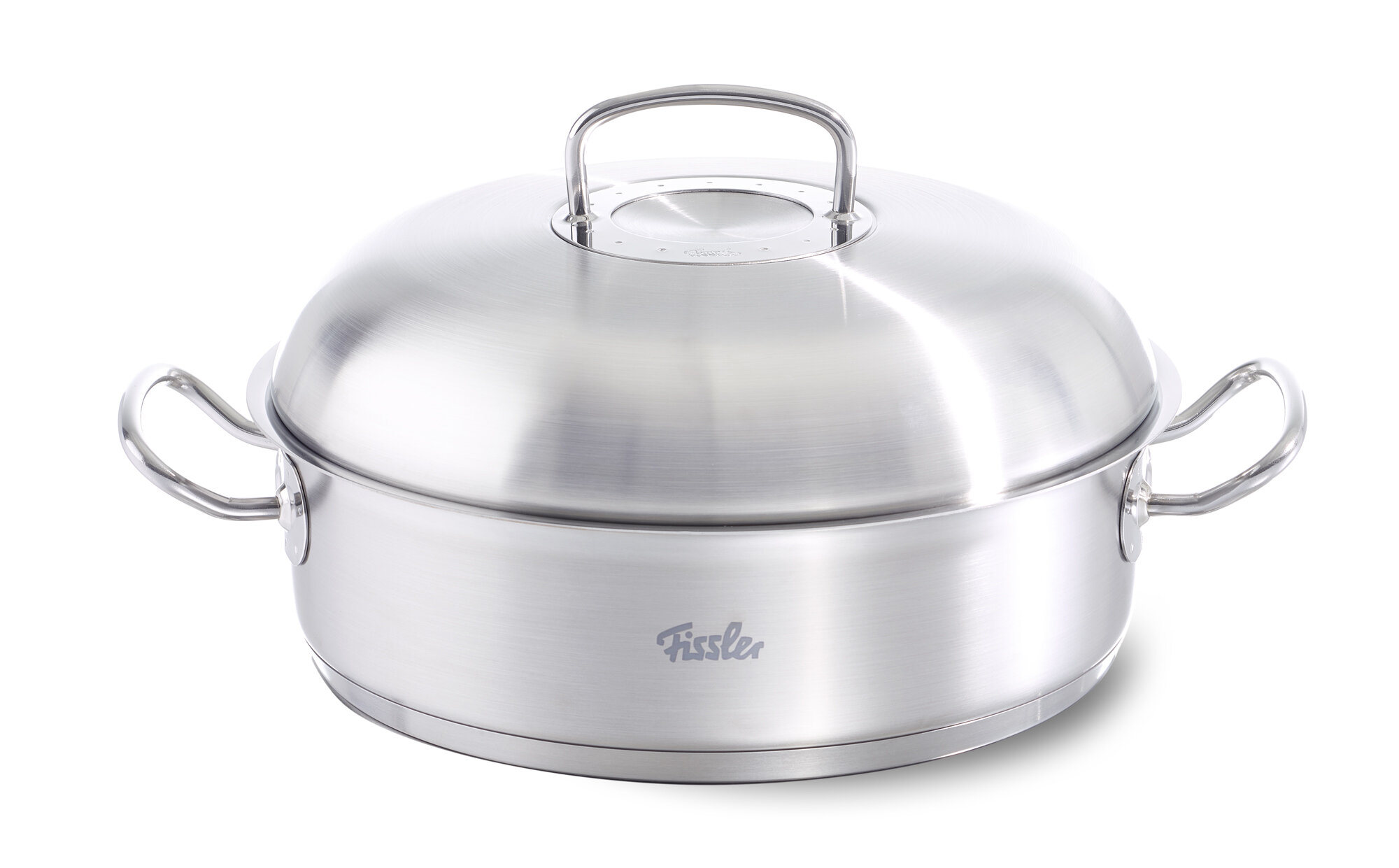 Gourmet Accessories, Stainless Steel Oval Roaster Roaster with lid and Flat  Rack, 19 x 12 x 10 inch