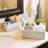 Stackable Storage Woven Paper Rope Baskets Set of 4, Beige-1185797865