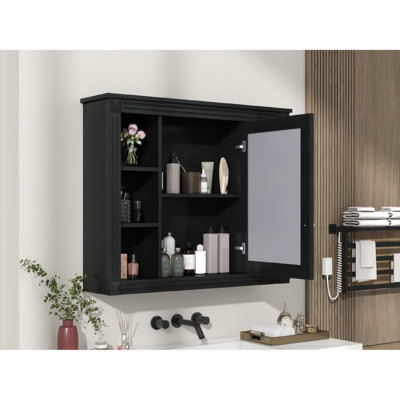 Armoire de salle de bain murale avec miroir - 35 po x 28 po, moderne, rangement pratique 28 po, attrait moderne