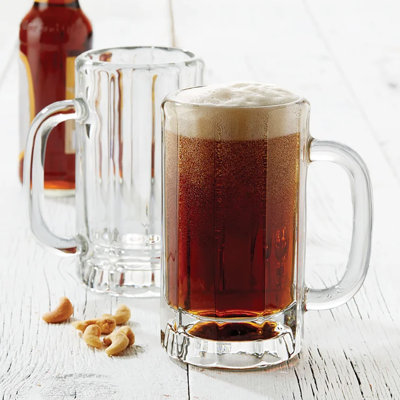Libbey Heidelberg Glass Beer Mugs, 16 Oz.