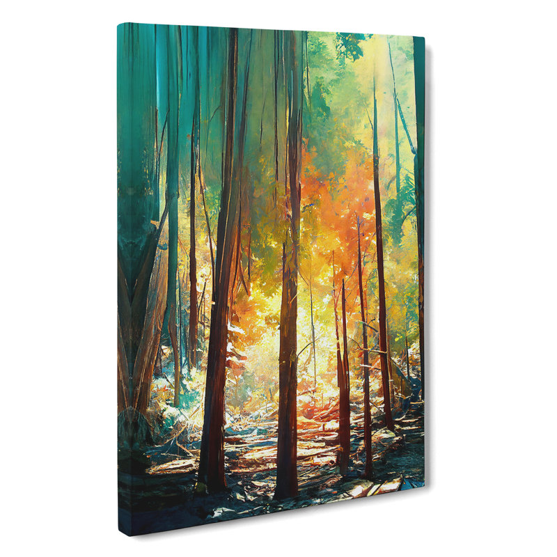 Forest Painting No.4 Abstract - Wrapped Canvas, 50cm H x 35cm W x 3cm D