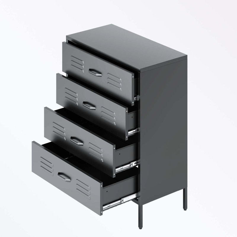 Armoire de rangement en métal avec 4 tiroirs