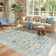 Washable Floral Area Rugs Boho Large Rugs Non-Slip for Bedroom Soft Rubber Backed Carpet