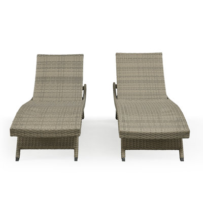 Ozellar All Weather Outdoor Wicker Chaise Lounge by Latitude Run