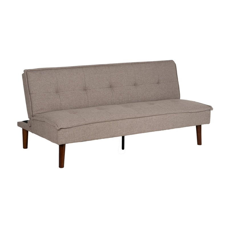 Mykonos 3 Seater Chenille Sofa Bed, Beige