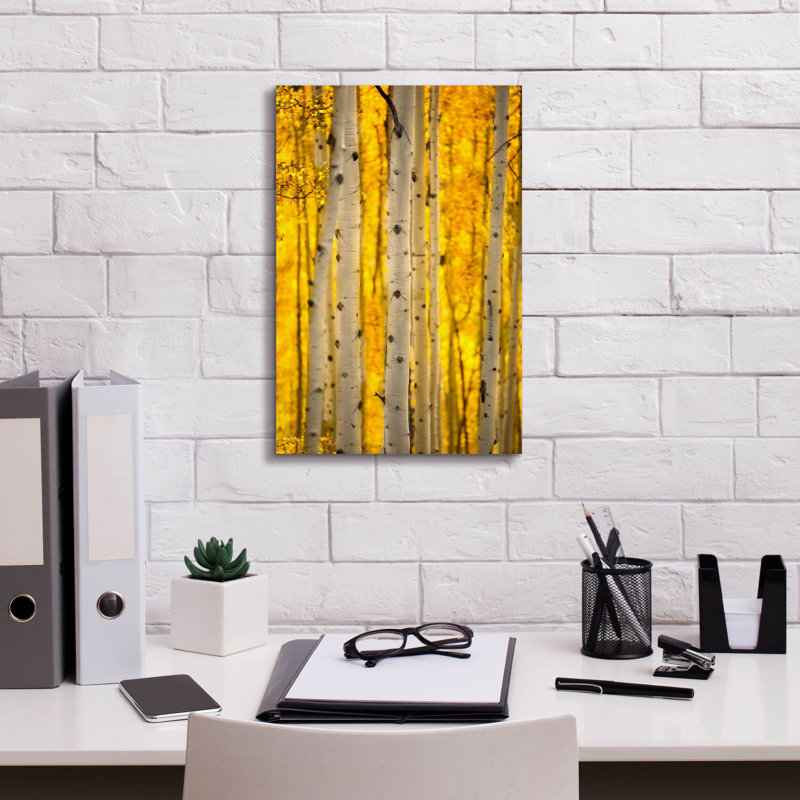 Art mural sur toile «Aspen Trees» par Jonathan Ross, H 18 po x l 12 po x P 0,75 po