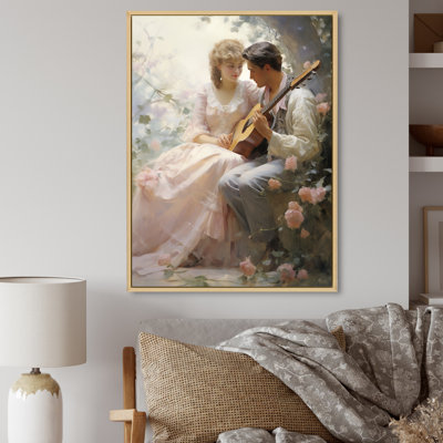«Loras Romantic Couple Landscape Serene III», reproduction sur toile