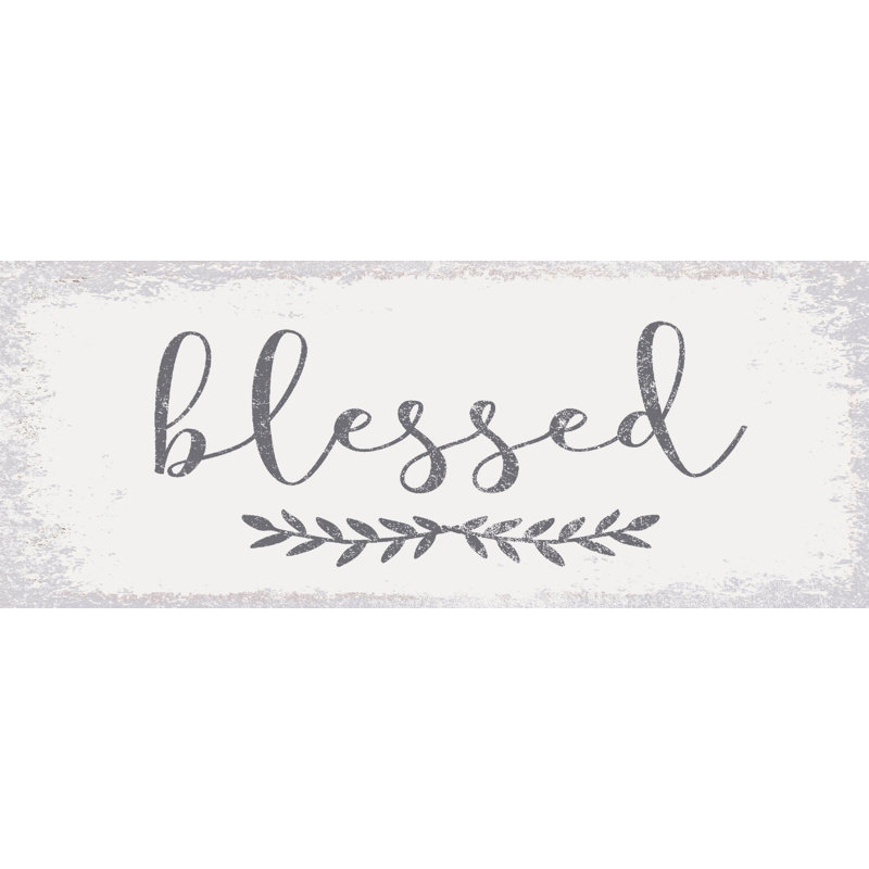 Blessed - Enseigne décorative en bois 4 X 10
