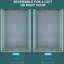 Porte de salle de bain coulissante simple, 48 po 48,8 po, verre trempé de 8 mm, cadre doré, douche rouille en acier inoxydable 304 H 48 po x H 76 po réversible gauche à droite, écran d'eau, glissade-124250141