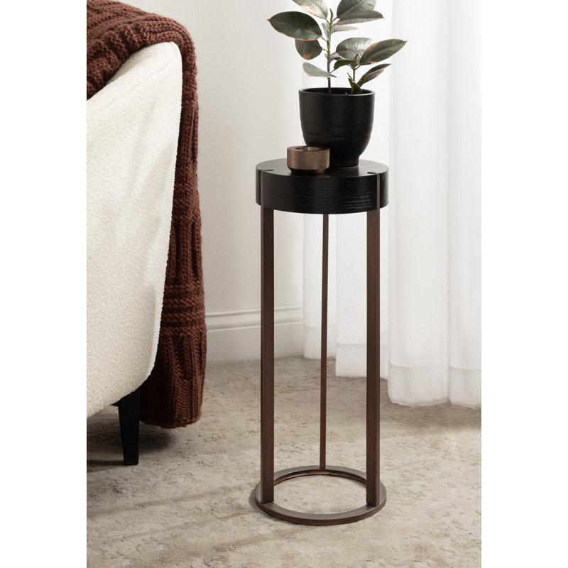 Round Wooden Drink Table