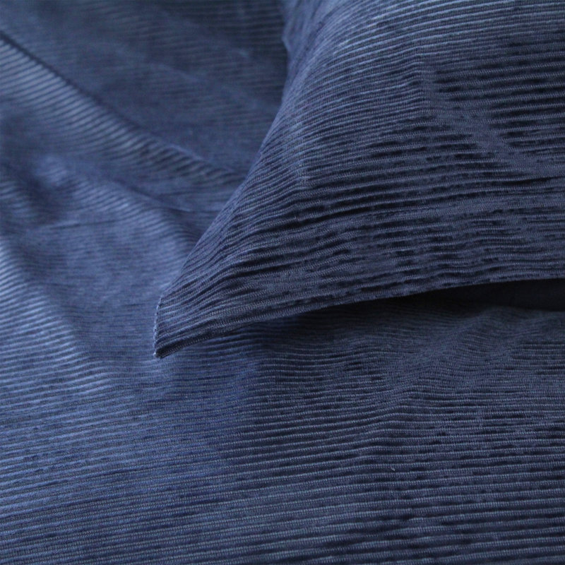 Blue Velvet Queen Duvet Cover Set with Shams