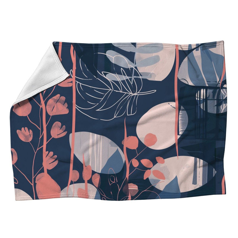 Twirling Flora Cool Machine Printed Throw Blanket, 50" W x 60" L