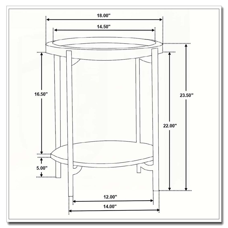 Table de bout ronde Cowper