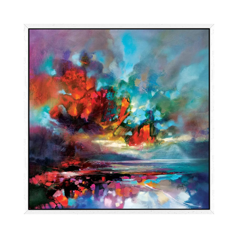 Solidify I by Scott Naismith - Painting on Canvas, 45.72 cm H x 45.72 cm W, White Framed