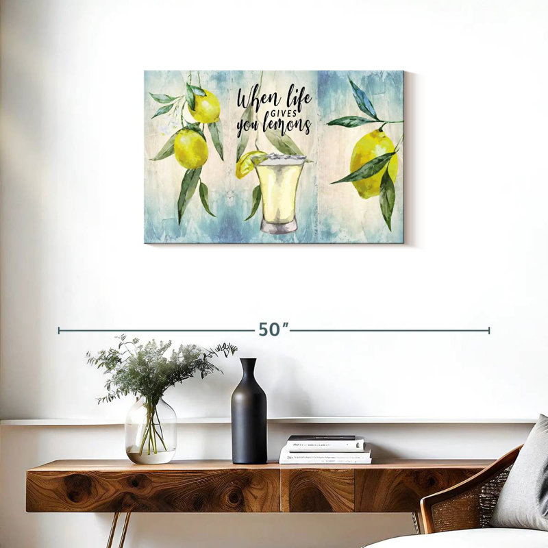 Yarlin Lemon Life Quote, 20" H x 30" W