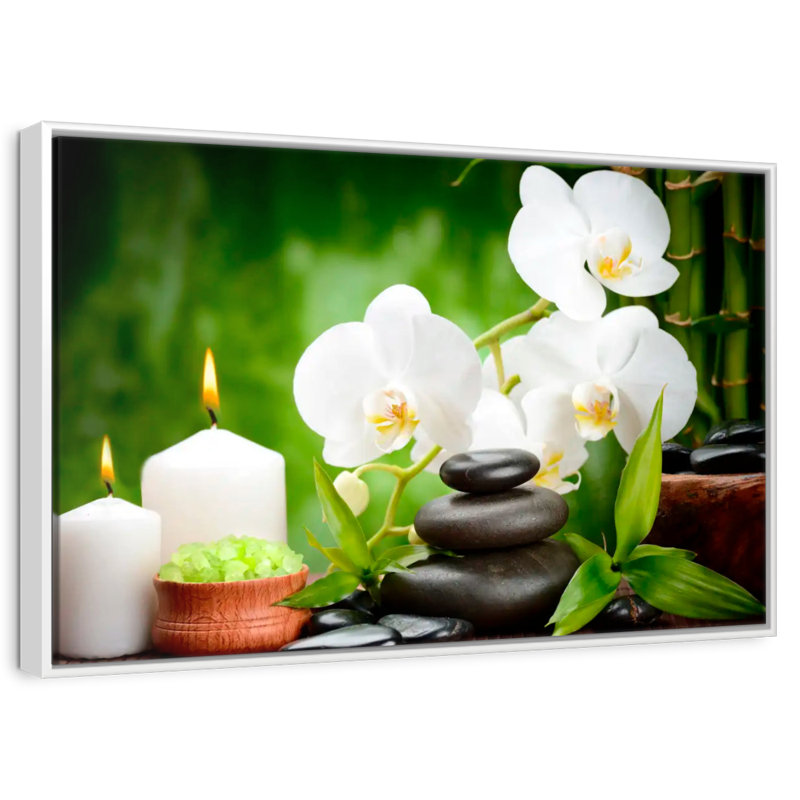 Spa, 40" X 27", Floating Frame White
