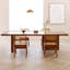 Table de salle à manger rectangulaire en bois massif brun-187055785