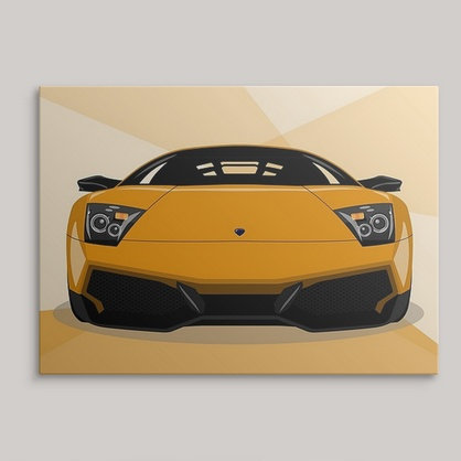«Lamborghini Murcielago LP670» par Francy, impression, H 18 po x l 24 po x P 1,25 po, Toile