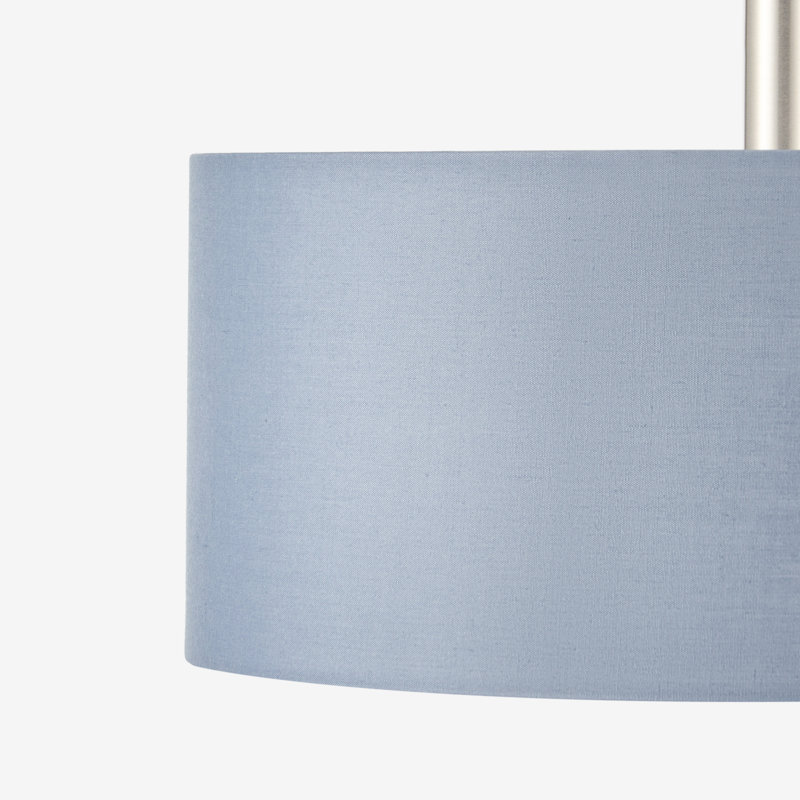 Gillium Fabric Semi Flush Mount, Brushed Nickel, White