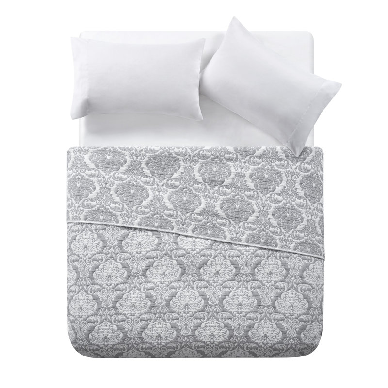 Couvre-lit matelassé réversible Hannah, gris