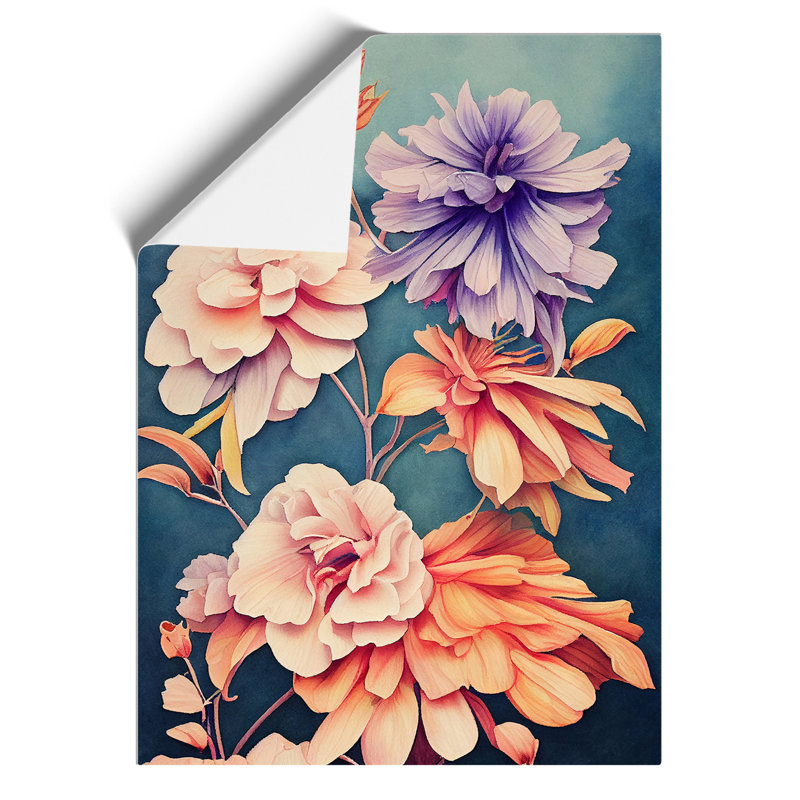 XV1022-4261X Stunning Watercolour Flowers No.3 - Print, Paper, 59.4cm H x 42cm W, No Matte