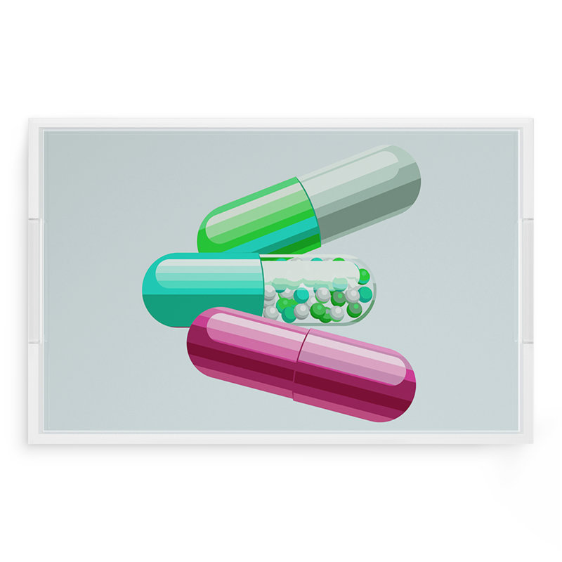 Get Millions of Followers Acrylic Rectangle Decorative Tray, 22.5"W x 14.5"D x 2"H