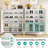 35.43" White & Gold 6-Tier Entryway Shoe Storage Cabinet With Doors-1598296418