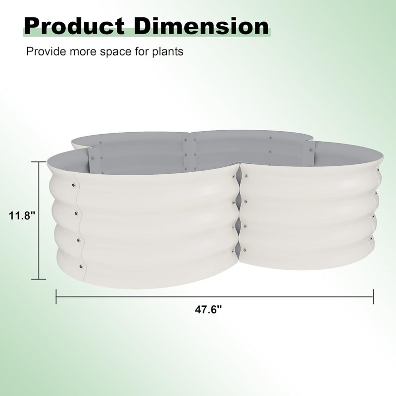 Ensemble de 2 lits de jardin surélevés galvanisés, avec base ouverte, Beige