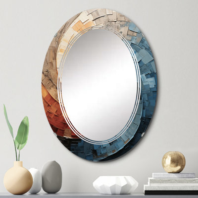 Miroir mural Collage Spiral, abstrait moderne - Collage Spiral