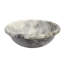 Lavabo vasque de salle de bain rond en pierre naturelle 16 po Badal gris (H 5,75 po)