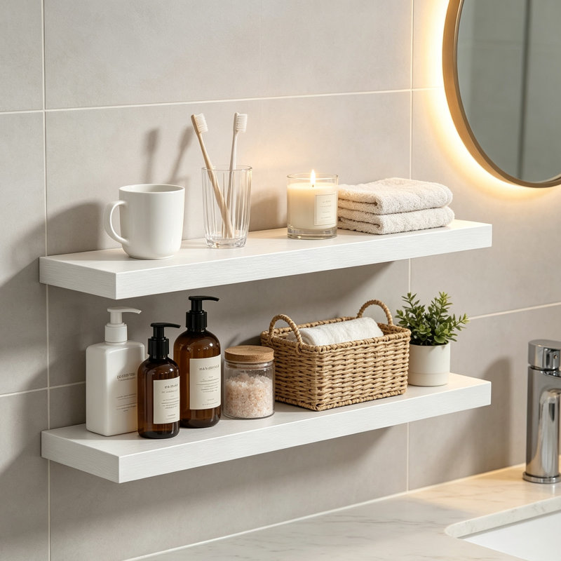 Solid Wood Floating Shelf